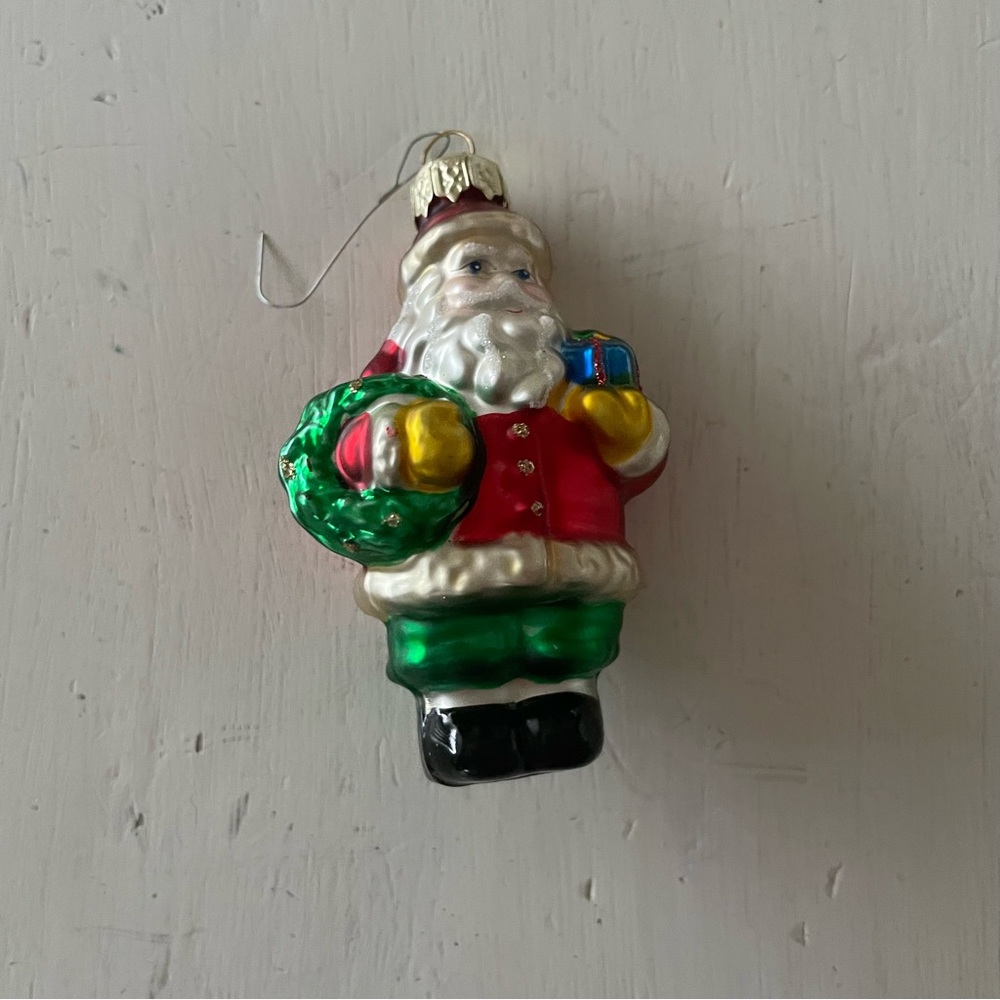 Vintage Christmas Ornament Embossed Santa Father Christmas